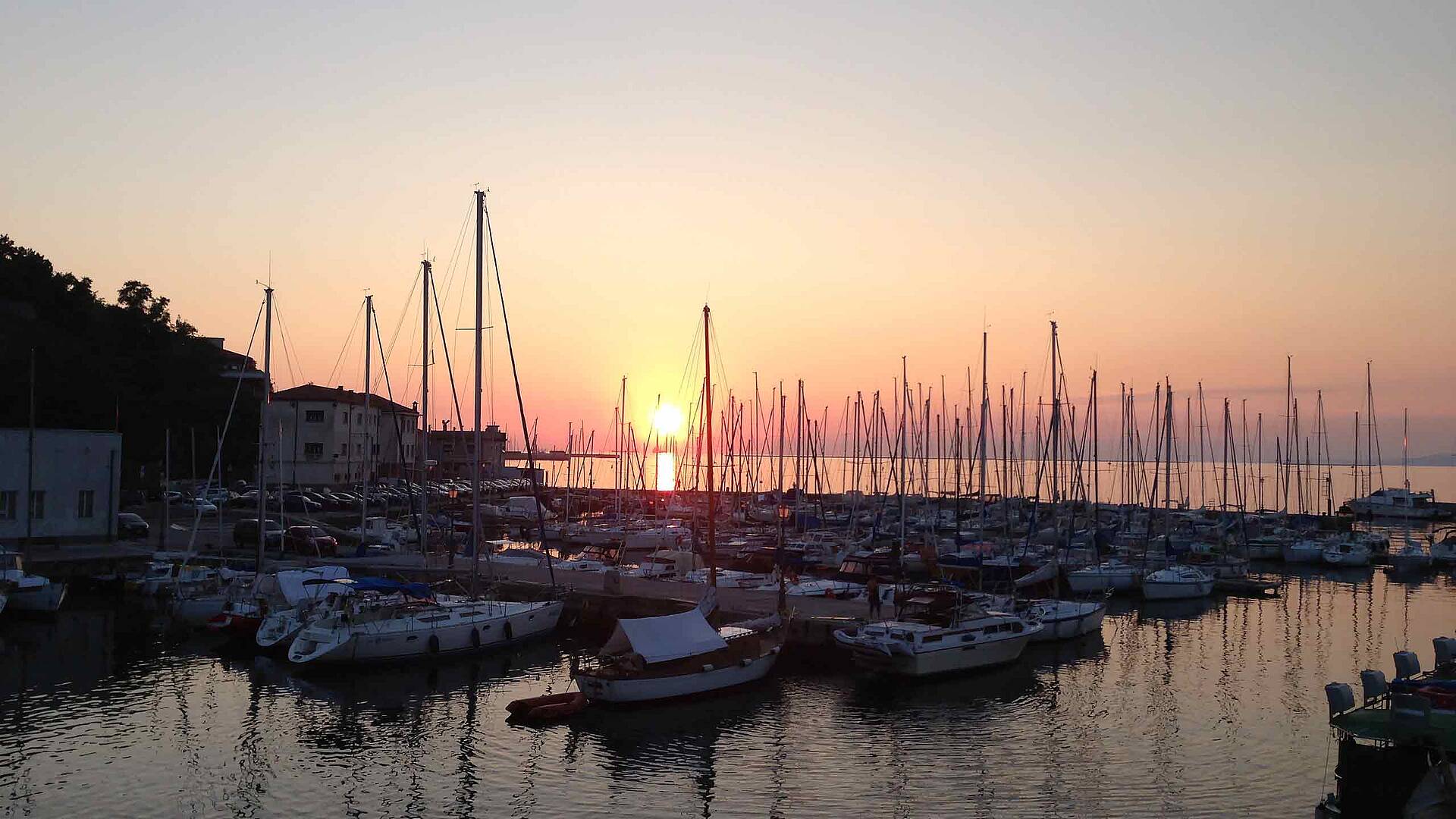 Sonnenuntergang in Muggia