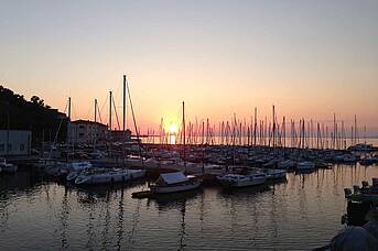 Sonnenuntergang in Muggia