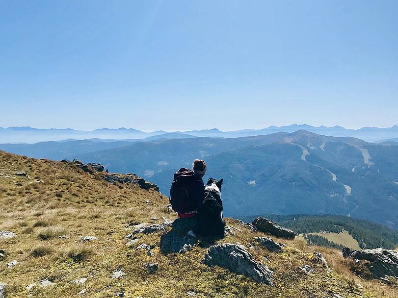 Berg Wanderung mit Hund